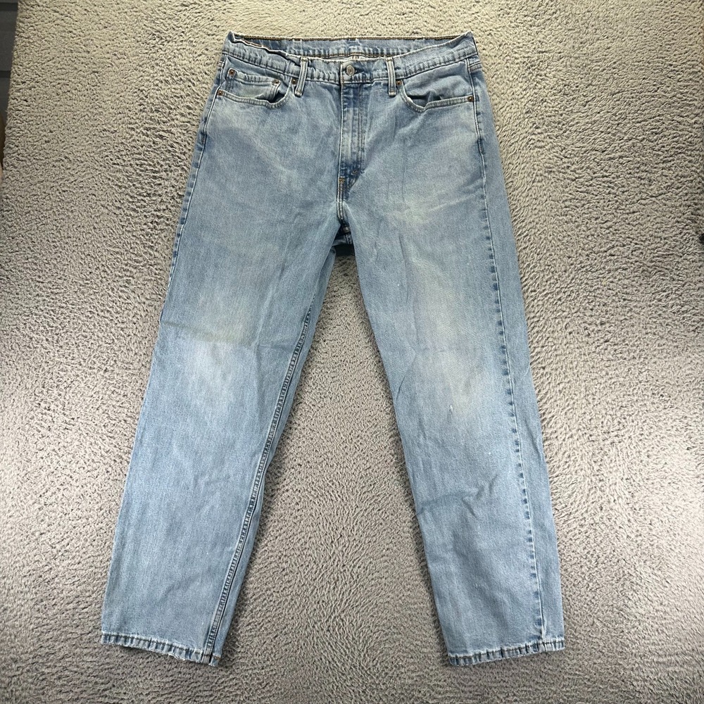Levi's 550 Jeans Mens 38x32 Blue Cotton‎ Denim Straight Travel Workwear Stretch